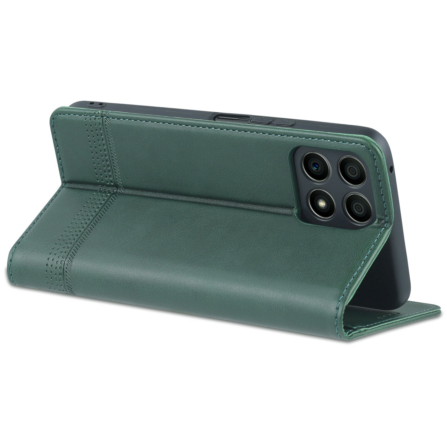 AZNS Magnetic Auto-absorbed Wallet Stand Design PU Leather Shockproof Phone Cover Case for Honor X30i