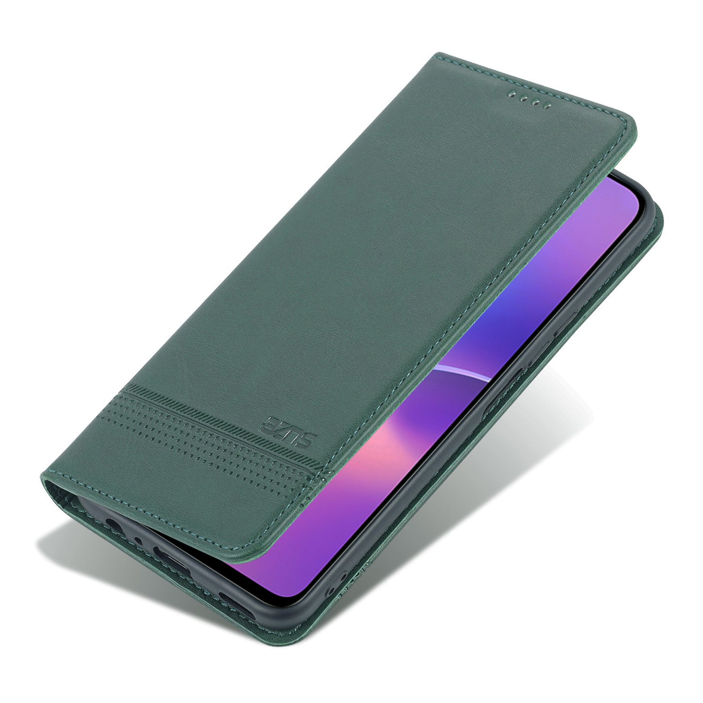 AZNS Magnetic Auto-absorbed Wallet Stand Design PU Leather Shockproof Phone Cover Case for Honor X30i
