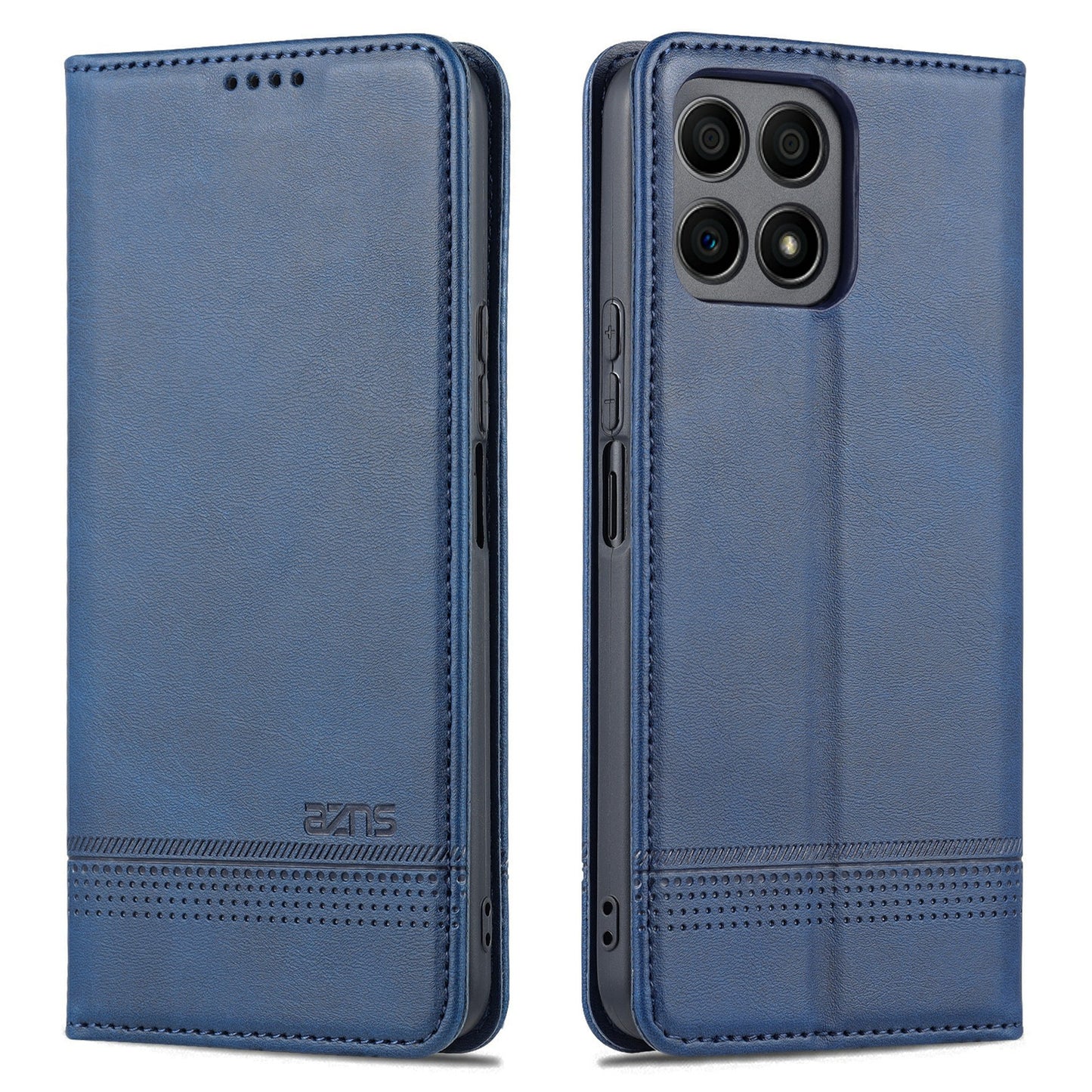 AZNS Magnetic Auto-absorbed Wallet Stand Design PU Leather Shockproof Phone Cover Case for Honor X30i