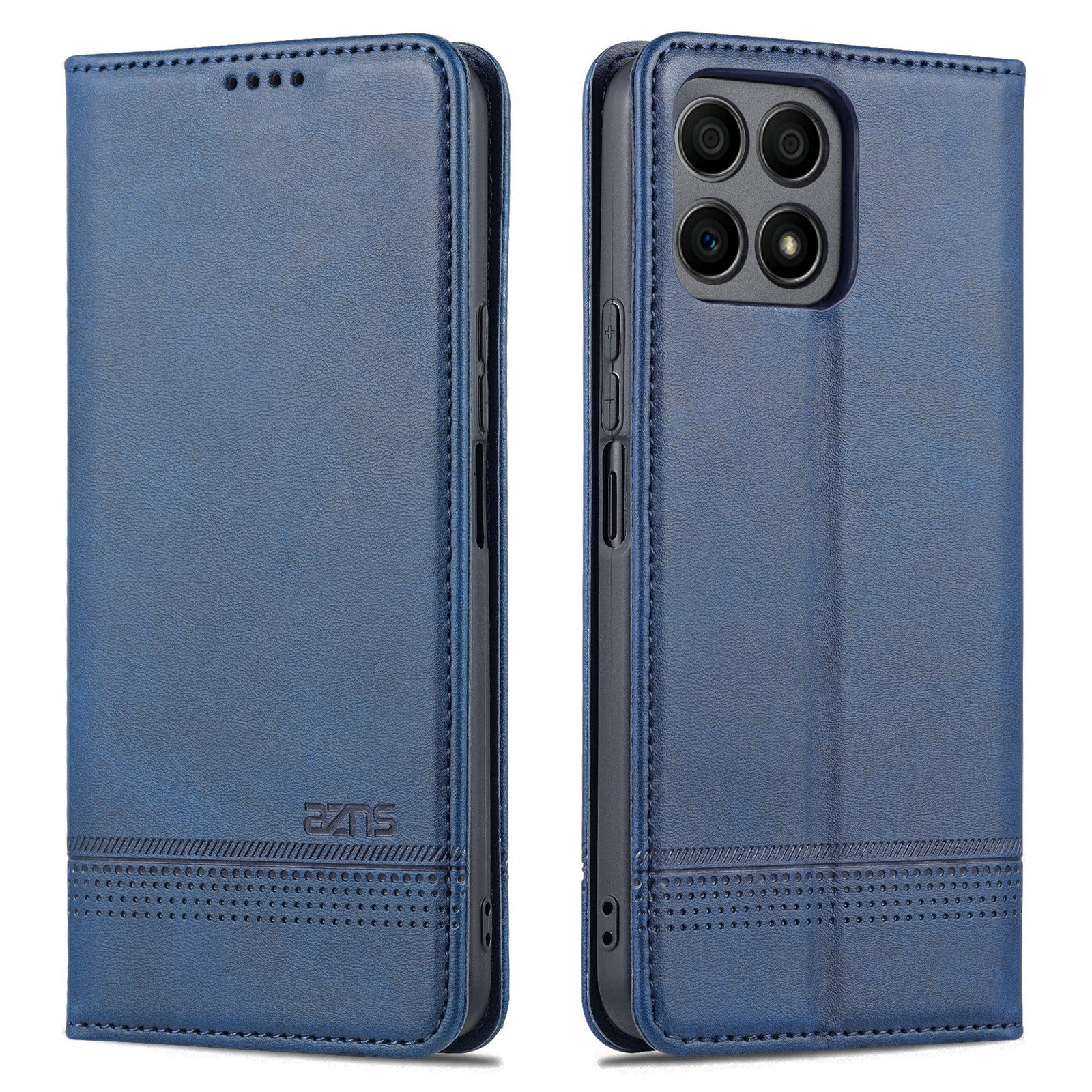 AZNS Magnetic Auto-absorbed Wallet Stand Design PU Leather Shockproof Phone Cover Case for Honor X30i
