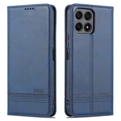 AZNS Magnetic Auto-absorbed Wallet Stand Design PU Leather Shockproof Phone Cover Case for Honor X30i