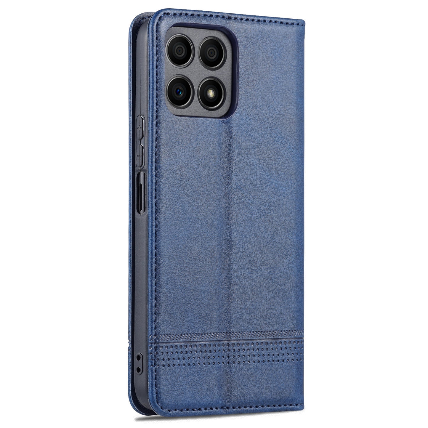 AZNS Magnetic Auto-absorbed Wallet Stand Design PU Leather Shockproof Phone Cover Case for Honor X30i
