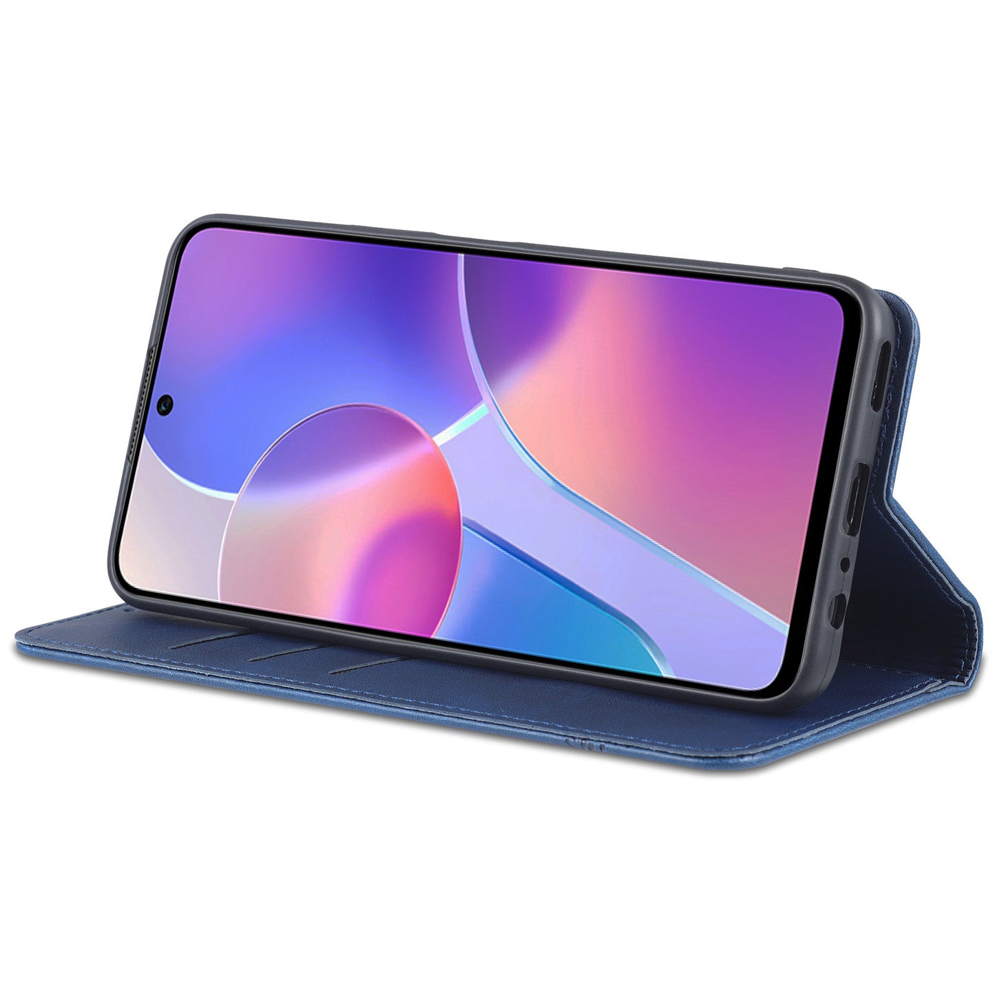 AZNS Magnetic Auto-absorbed Wallet Stand Design PU Leather Shockproof Phone Cover Case for Honor X30i