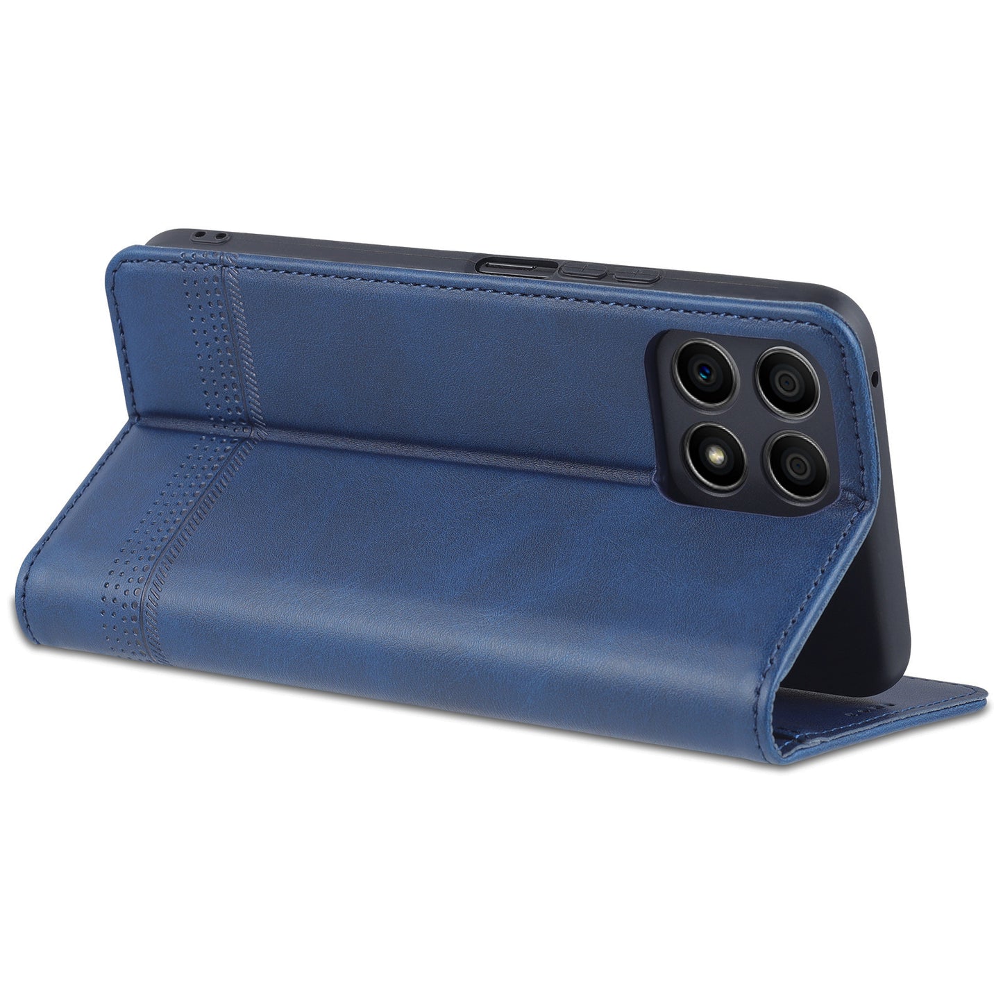 AZNS Magnetic Auto-absorbed Wallet Stand Design PU Leather Shockproof Phone Cover Case for Honor X30i