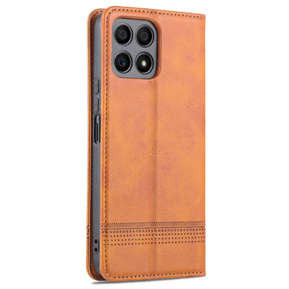 AZNS Magnetic Auto-absorbed Wallet Stand Design PU Leather Shockproof Phone Cover Case for Honor X30i