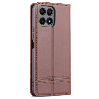 AZNS Magnetic Auto-absorbed Wallet Stand Design PU Leather Shockproof Phone Cover Case for Honor X30i