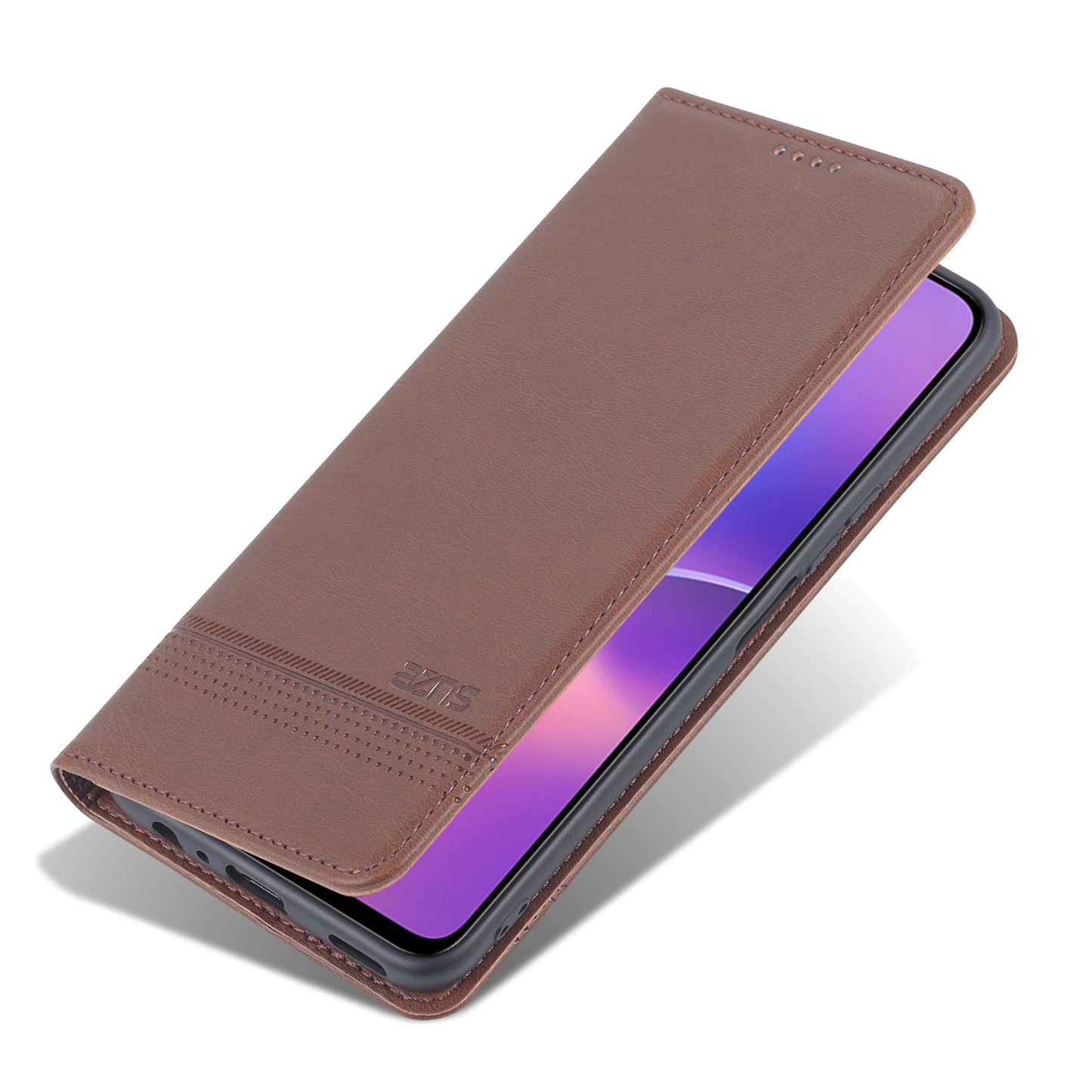 AZNS Magnetic Auto-absorbed Wallet Stand Design PU Leather Shockproof Phone Cover Case for Honor X30i