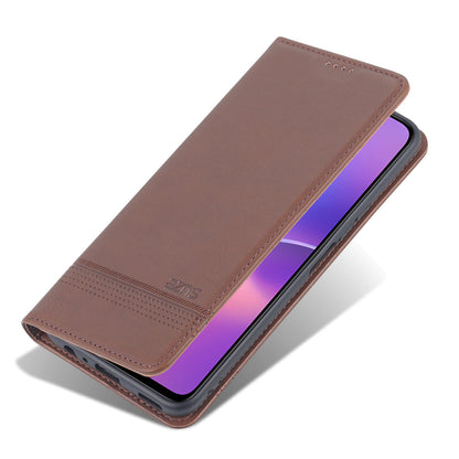 AZNS Magnetic Auto-absorbed Wallet Stand Design PU Leather Shockproof Phone Cover Case for Honor X30i