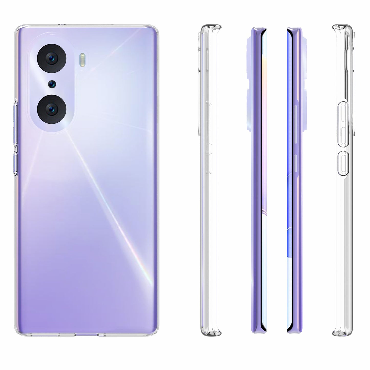 10Pcs/Pack Inner Watermark-resistant Clear Soft TPU Phone Protective Case Cover for Honor 60