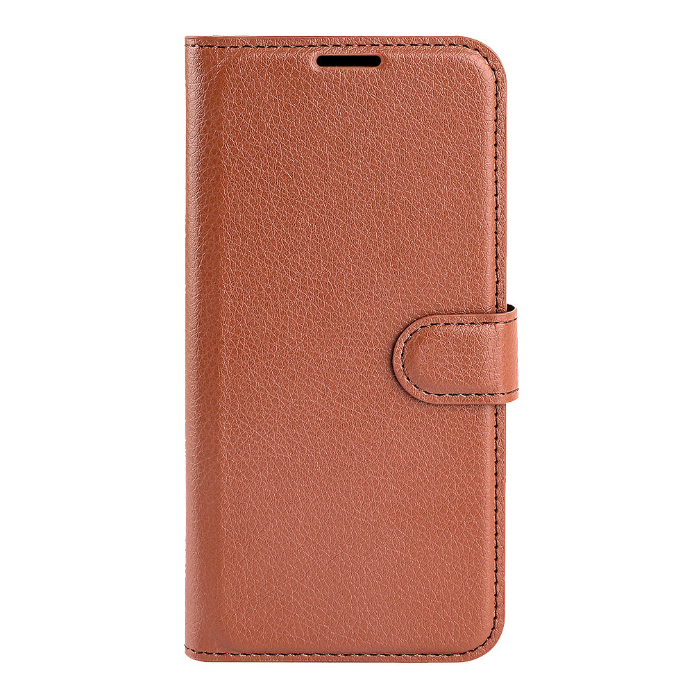 Shockproof PU Leather Coated TPU Mobile Phone Case Litchi Texture Stand Wallet Flip Protective Phone Cover for Huawei nova 8i/Honor 50 Lite