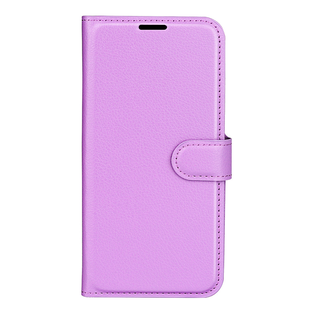 Shockproof PU Leather Coated TPU Mobile Phone Case Litchi Texture Stand Wallet Flip Protective Phone Cover for Huawei nova 8i/Honor 50 Lite
