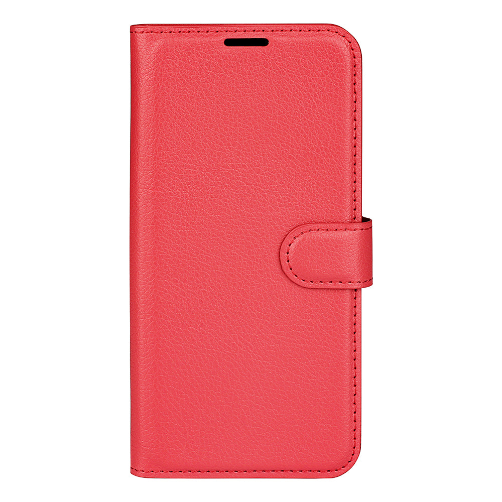 Shockproof PU Leather Coated TPU Mobile Phone Case Litchi Texture Stand Wallet Flip Protective Phone Cover for Huawei nova 8i/Honor 50 Lite