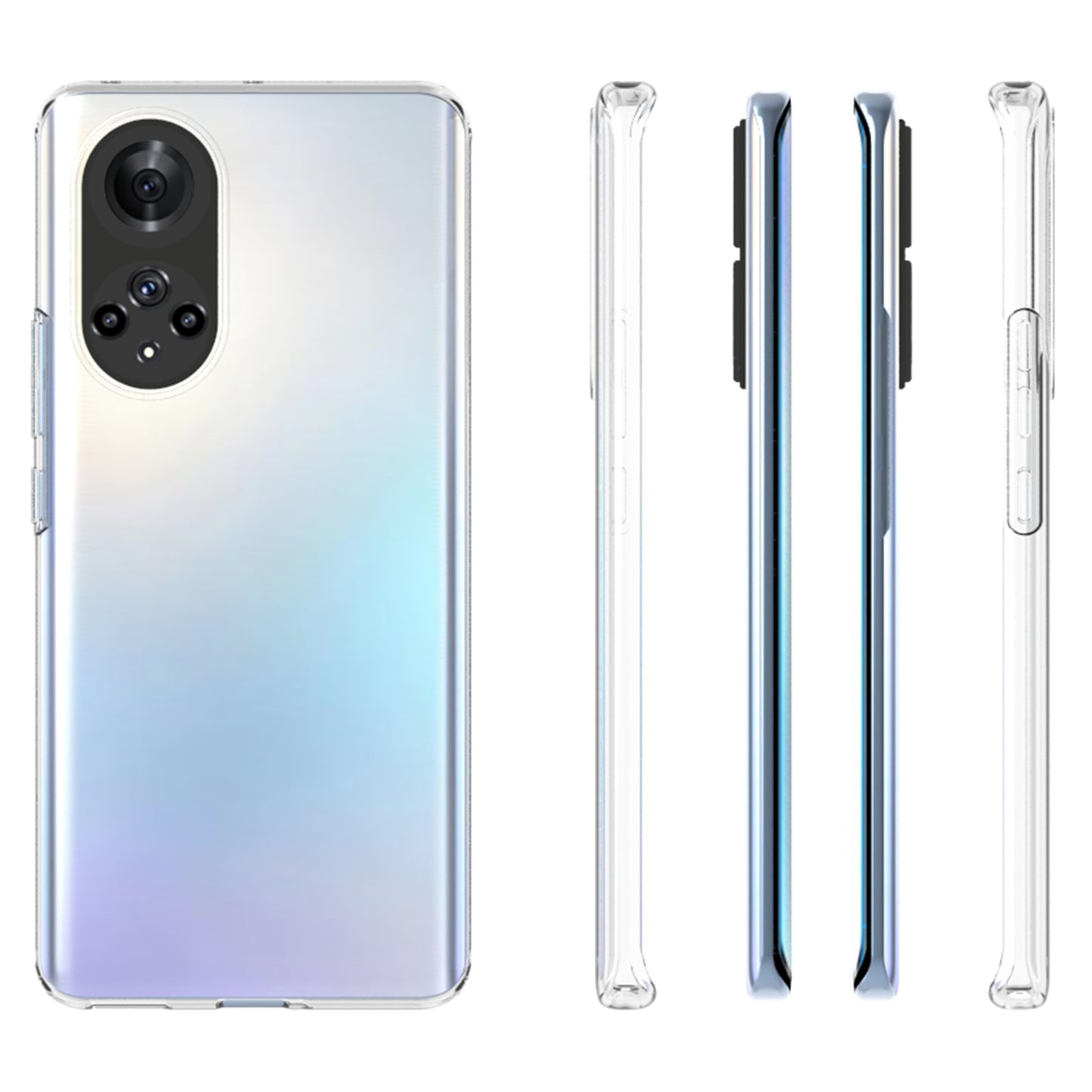 10Pcs/Pack Super Clear Mobile Phone Covering TPU Phone Case Inner Watermark-Free Phone Case for Honor 50 / Huawei nova 9