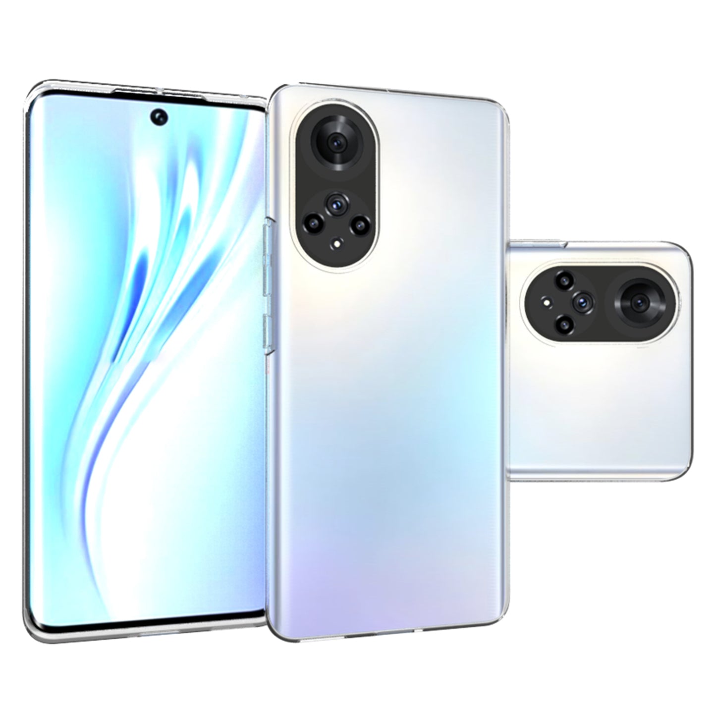 10Pcs/Pack Super Clear Mobile Phone Covering TPU Phone Case Inner Watermark-Free Phone Case for Honor 50 / Huawei nova 9