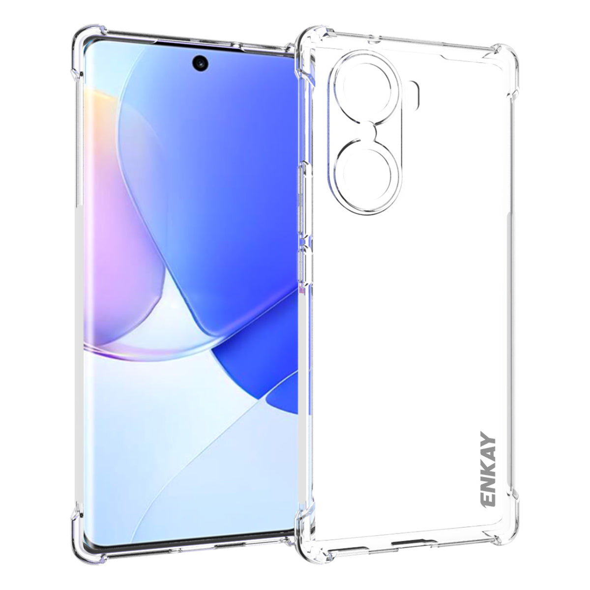 ENKAY HAT PRINCE Enhanced Four Corner Anti-slip Edge Crystal Clear Soft TPU Cover Phone Case for Honor 60