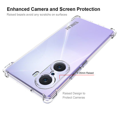 ENKAY HAT PRINCE Enhanced Four Corner Anti-slip Edge Crystal Clear Soft TPU Cover Phone Case for Honor 60