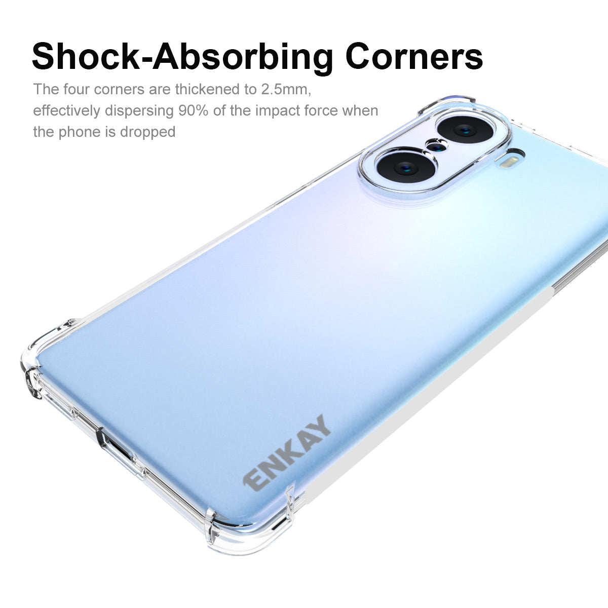 ENKAY HAT PRINCE Anti-slip Side Strip Enhanced Four Corner Protective TPU Phone Case for Honor 60 Pro