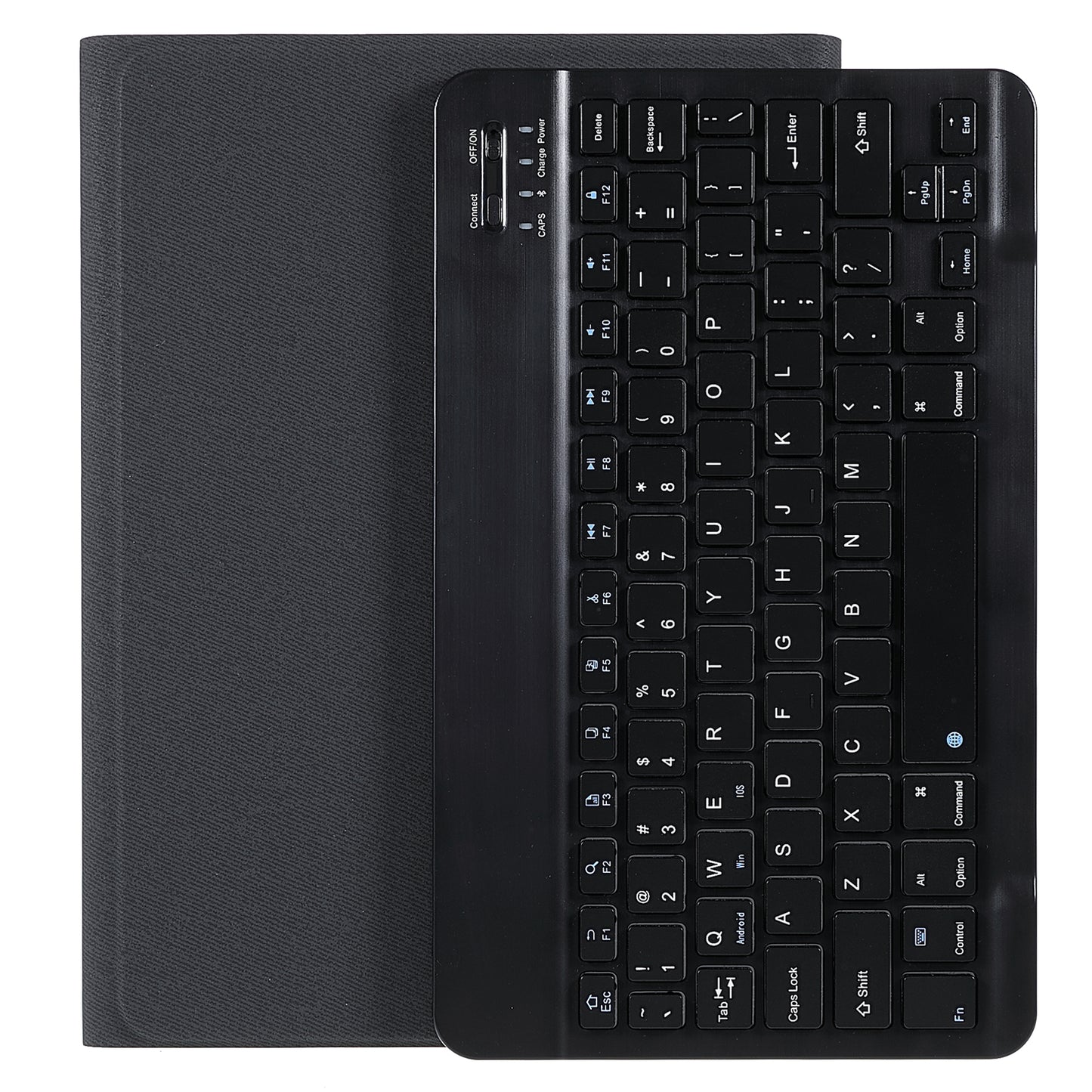 Pen Slot Design Cloth Texture Tablet Leather Cover Stand Case + Wireless Bluetooth Keyboard for Huawei MatePad Pro 10.8 (2021)