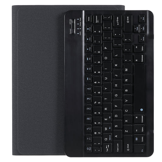 Pen Slot Design Cloth Texture Tablet Leather Cover Stand Case + Wireless Bluetooth Keyboard for Huawei MatePad Pro 10.8 (2021)