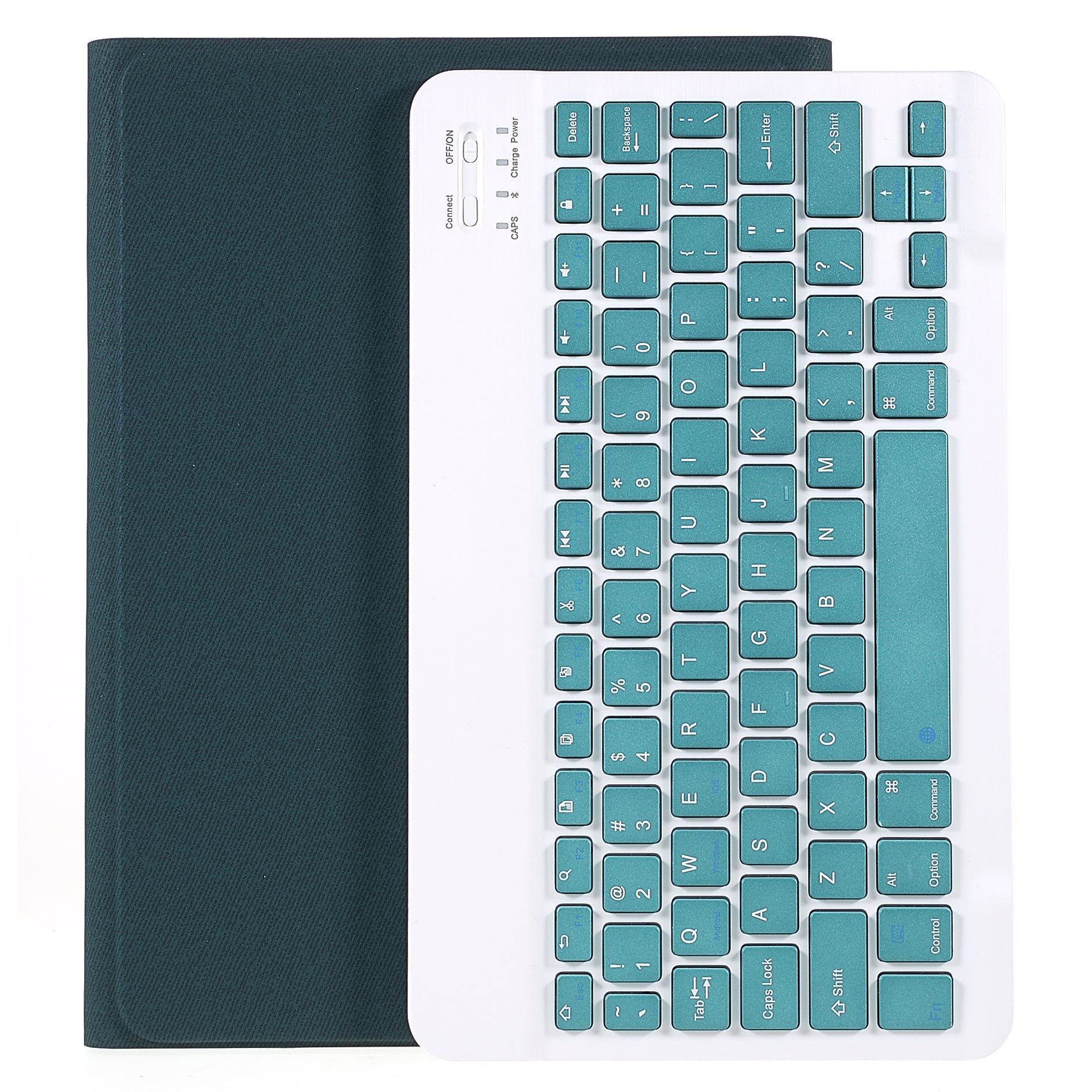 Pen Slot Design Cloth Texture Tablet Leather Cover Stand Case + Wireless Bluetooth Keyboard for Huawei MatePad Pro 10.8 (2021)