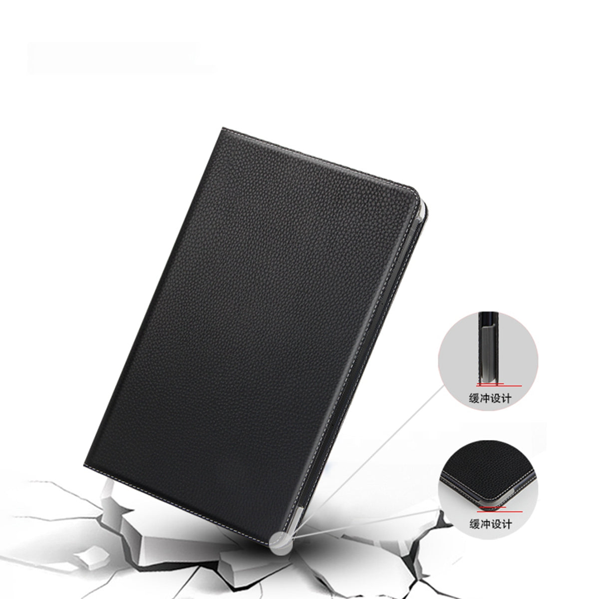 Auto Wake/Sleep Genuine Leather Adjustable Stand Tablet Case Cover for Honor Tablet V7 Pro