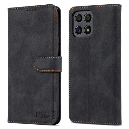 AZNS Magnetic Closure PU Leather Flip Wallet Case Stand Shockproof TPU Inner Shell Phone Cover for Honor X30i