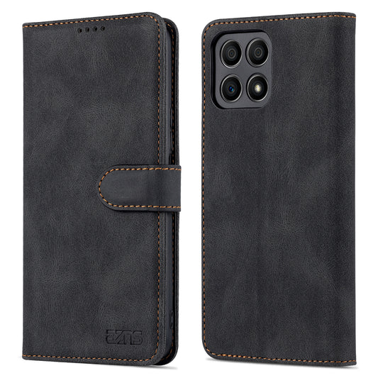 AZNS Magnetic Closure PU Leather Flip Wallet Case Stand Shockproof TPU Inner Shell Phone Cover for Honor X30i