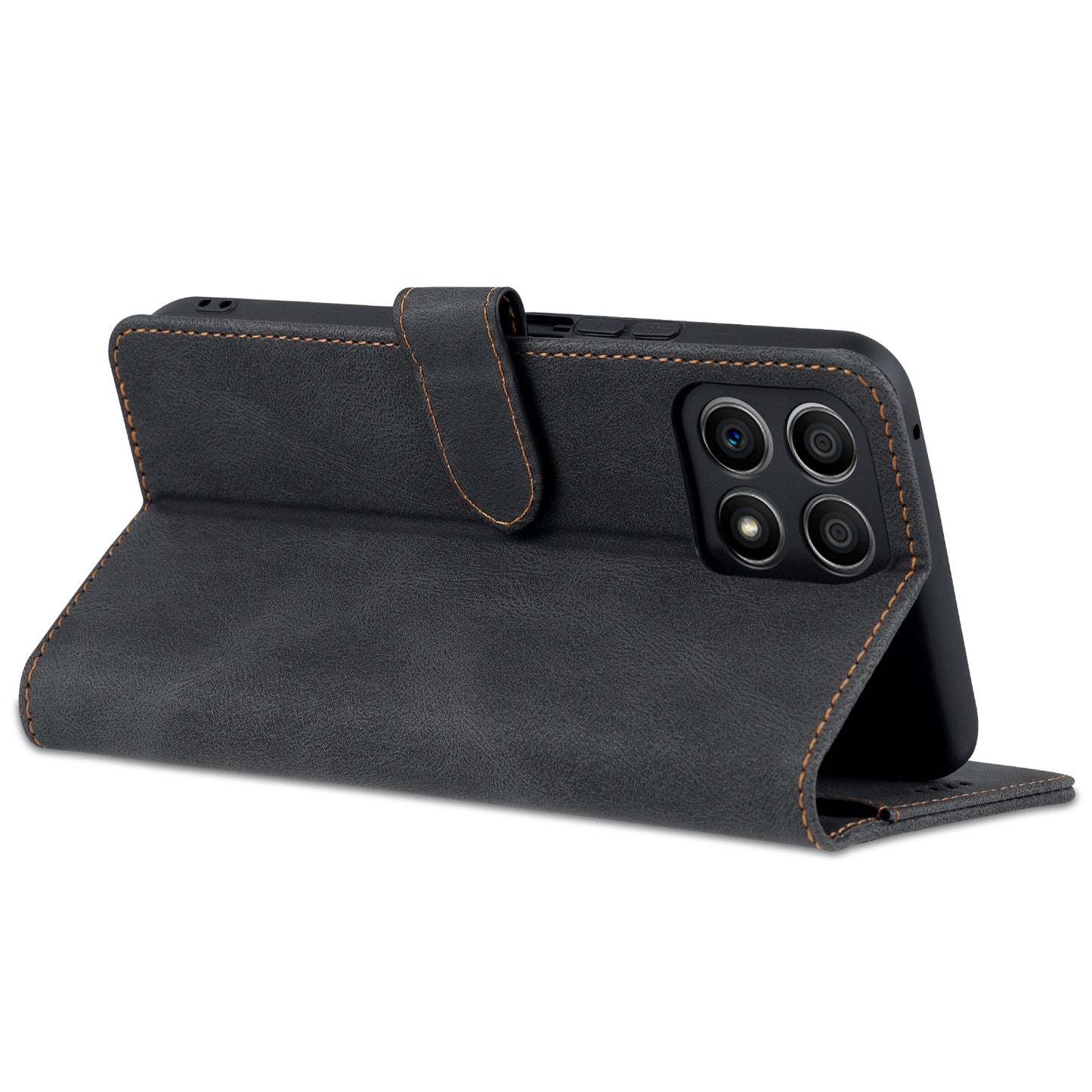 AZNS Magnetic Closure PU Leather Flip Wallet Case Stand Shockproof TPU Inner Shell Phone Cover for Honor X30i