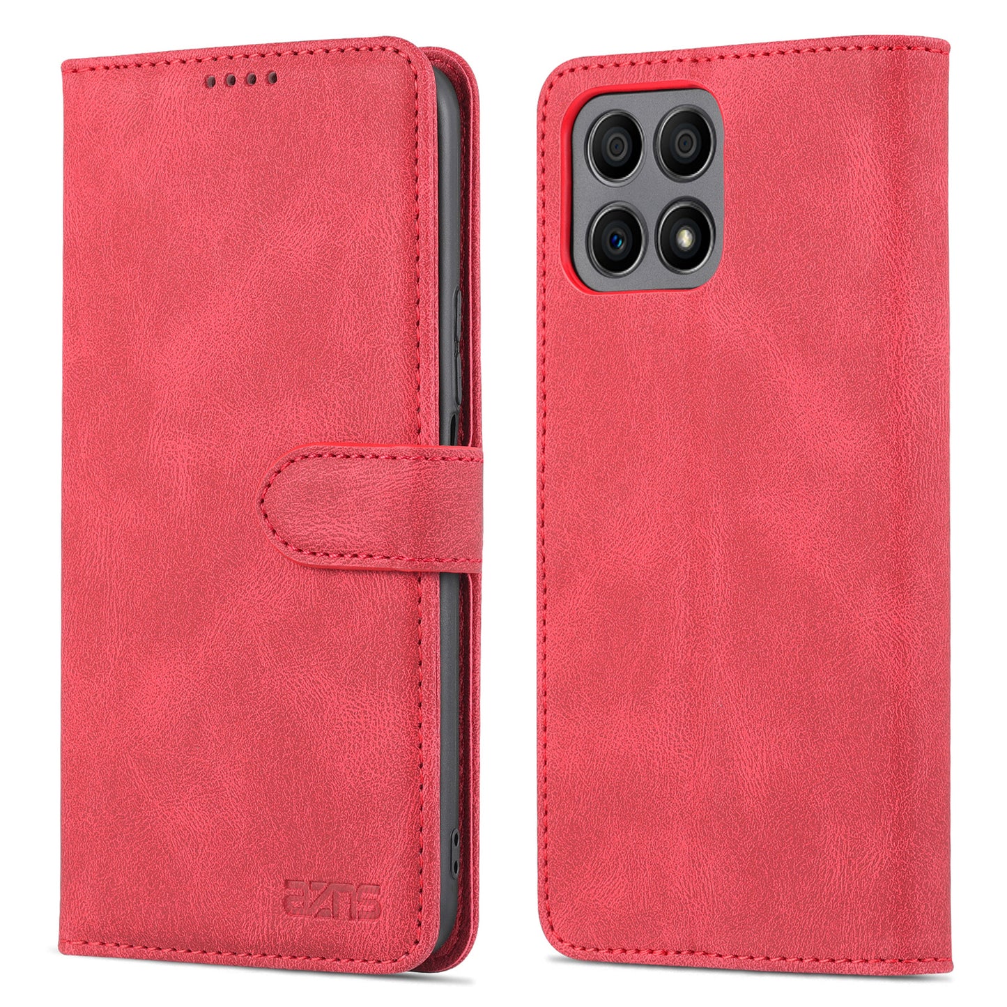 AZNS Magnetic Closure PU Leather Flip Wallet Case Stand Shockproof TPU Inner Shell Phone Cover for Honor X30i