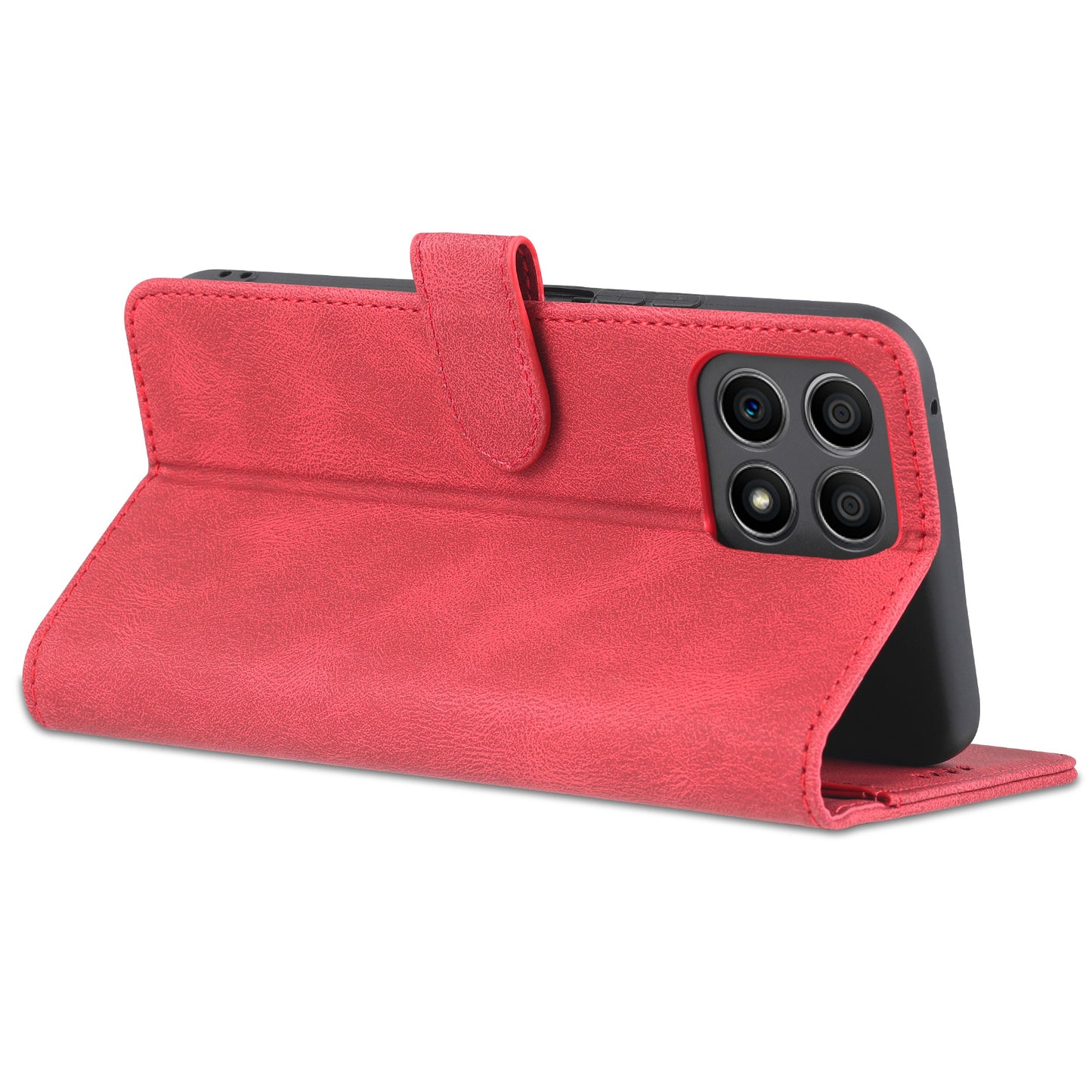AZNS Magnetic Closure PU Leather Flip Wallet Case Stand Shockproof TPU Inner Shell Phone Cover for Honor X30i