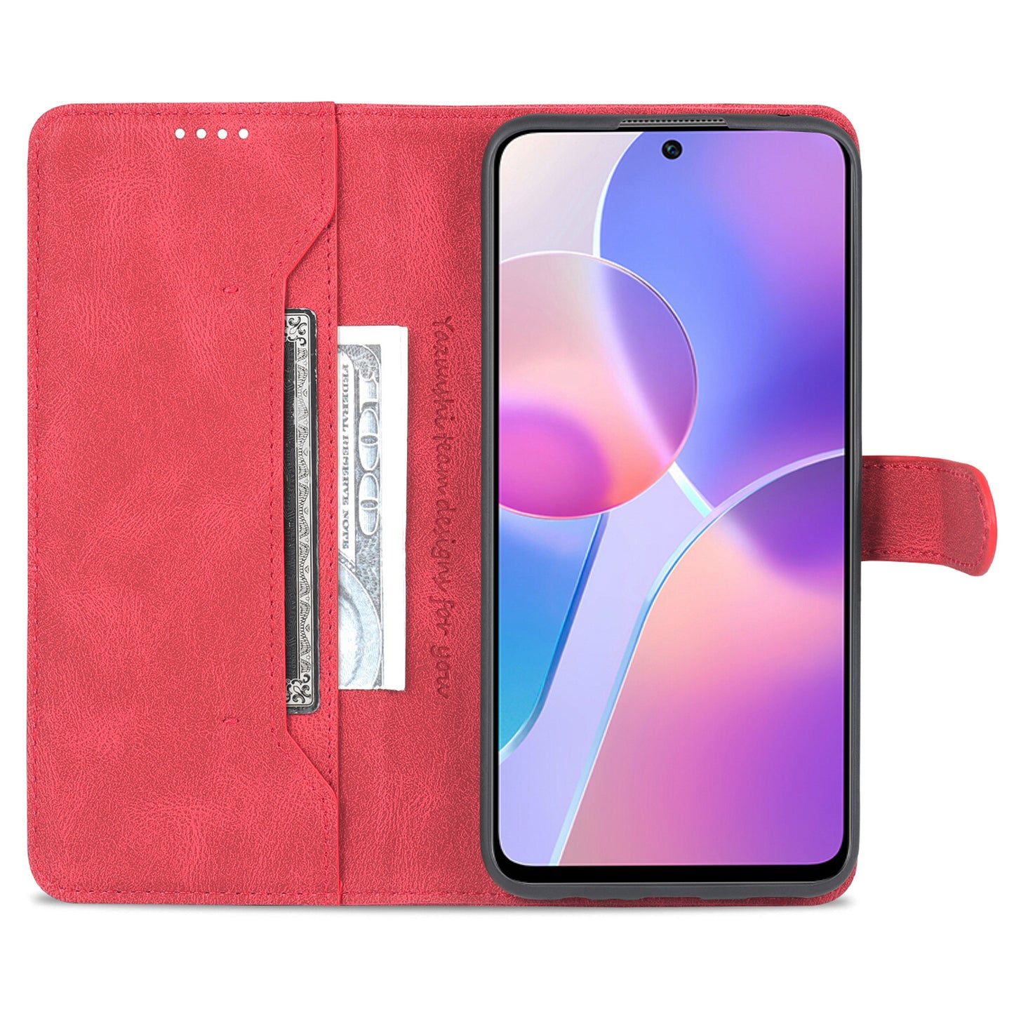 AZNS Magnetic Closure PU Leather Flip Wallet Case Stand Shockproof TPU Inner Shell Phone Cover for Honor X30i