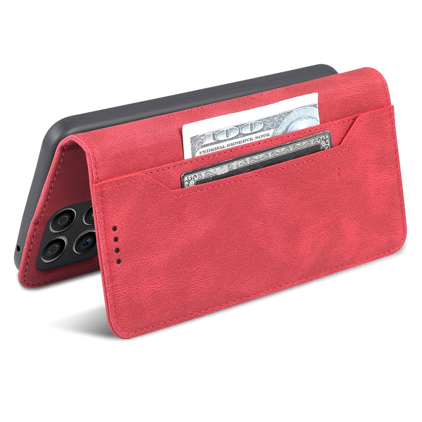 AZNS Magnetic Closure PU Leather Flip Wallet Case Stand Shockproof TPU Inner Shell Phone Cover for Honor X30i