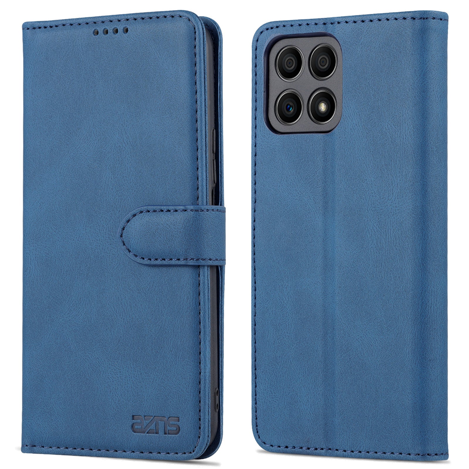 AZNS Magnetic Closure PU Leather Flip Wallet Case Stand Shockproof TPU Inner Shell Phone Cover for Honor X30i