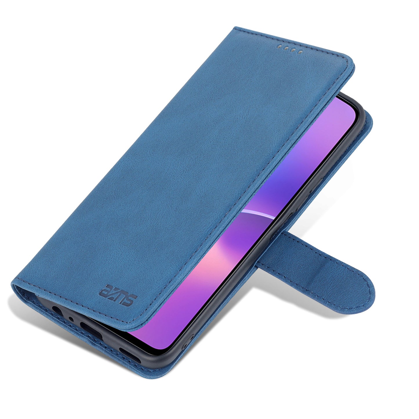 AZNS Magnetic Closure PU Leather Flip Wallet Case Stand Shockproof TPU Inner Shell Phone Cover for Honor X30i