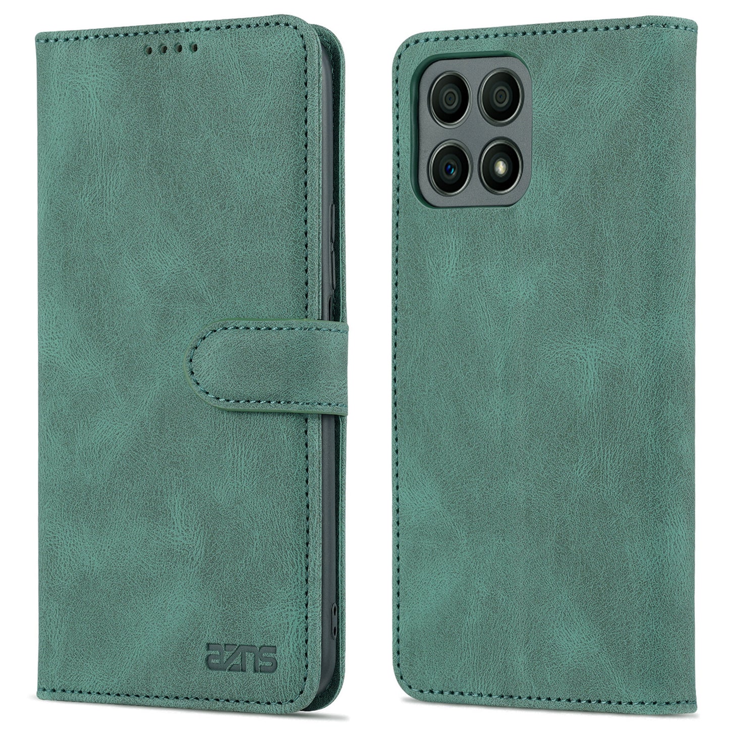 AZNS Magnetic Closure PU Leather Flip Wallet Case Stand Shockproof TPU Inner Shell Phone Cover for Honor X30i