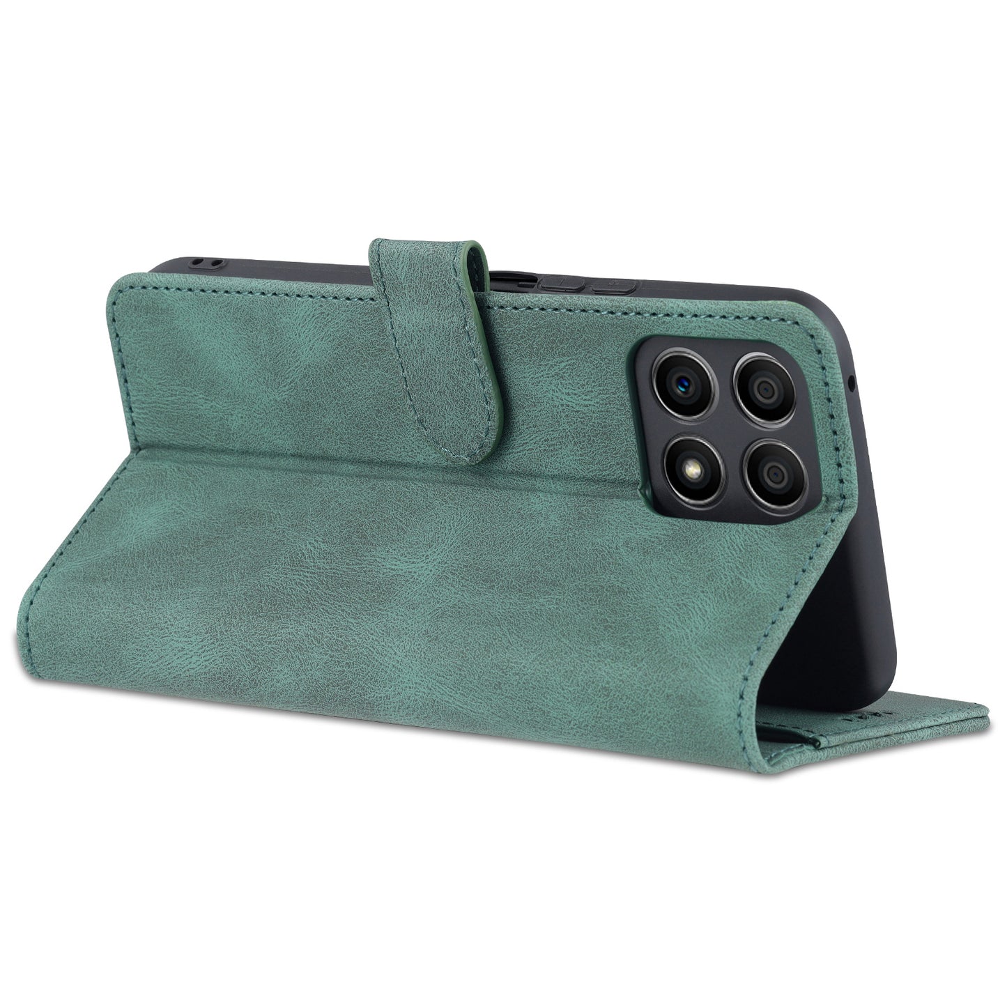 AZNS Magnetic Closure PU Leather Flip Wallet Case Stand Shockproof TPU Inner Shell Phone Cover for Honor X30i