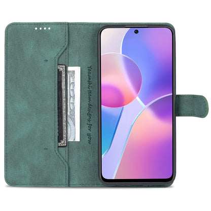 AZNS Magnetic Closure PU Leather Flip Wallet Case Stand Shockproof TPU Inner Shell Phone Cover for Honor X30i