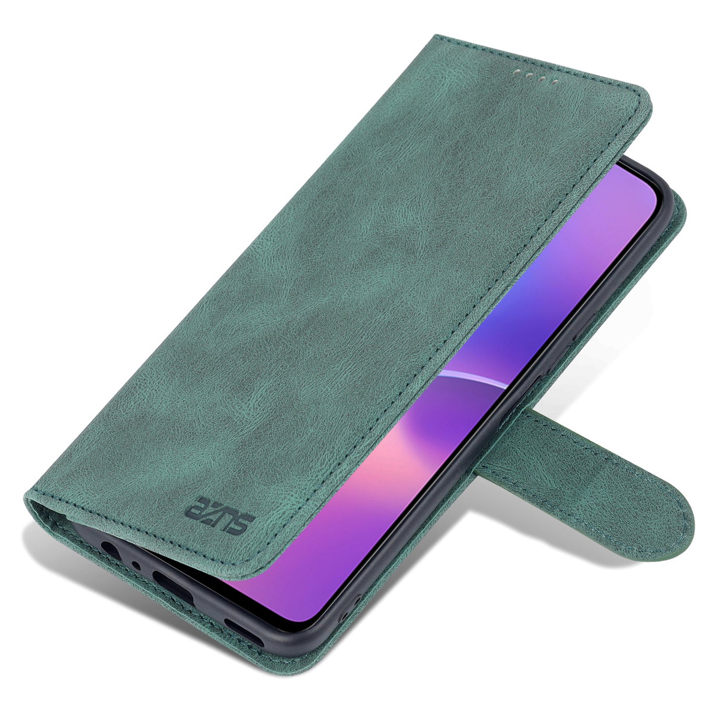 AZNS Magnetic Closure PU Leather Flip Wallet Case Stand Shockproof TPU Inner Shell Phone Cover for Honor X30i