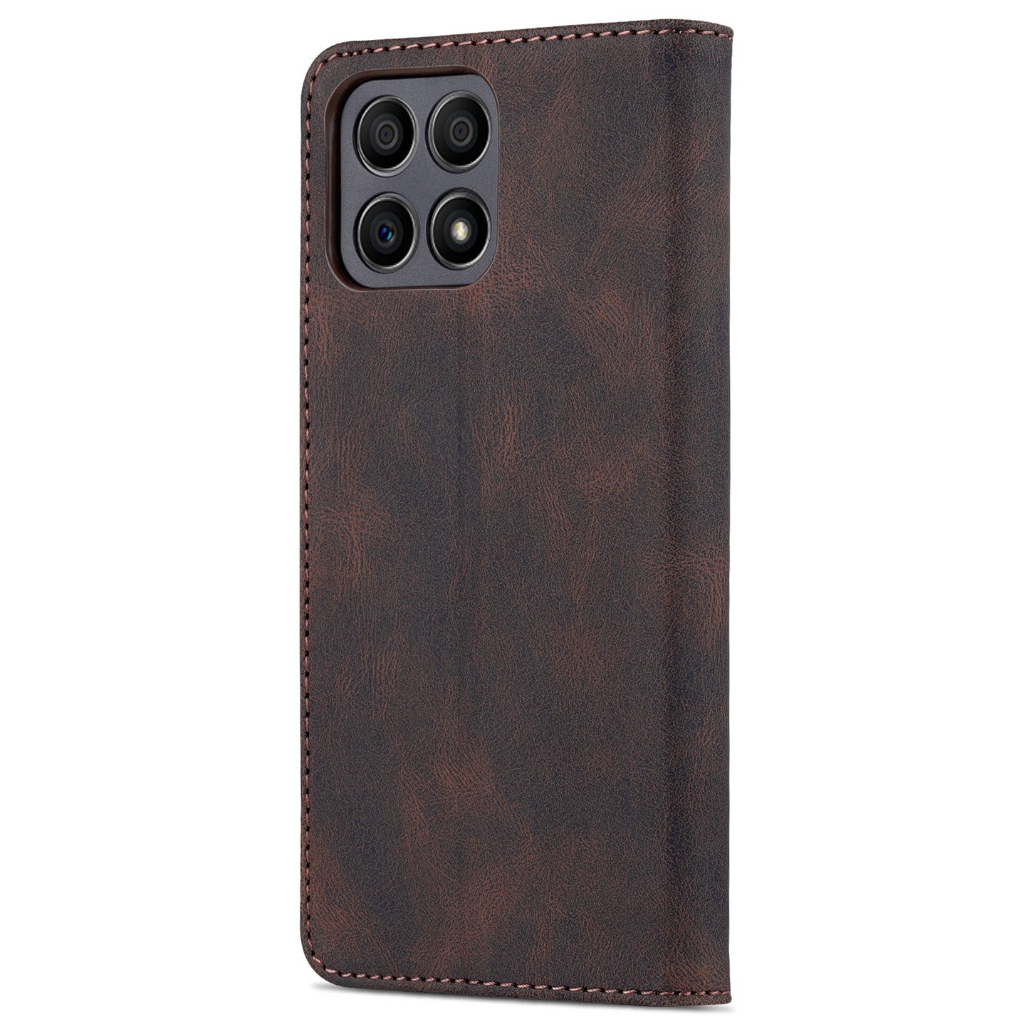 AZNS Magnetic Closure PU Leather Flip Wallet Case Stand Shockproof TPU Inner Shell Phone Cover for Honor X30i