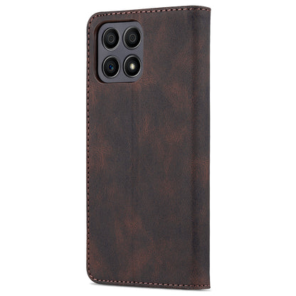 AZNS Magnetic Closure PU Leather Flip Wallet Case Stand Shockproof TPU Inner Shell Phone Cover for Honor X30i