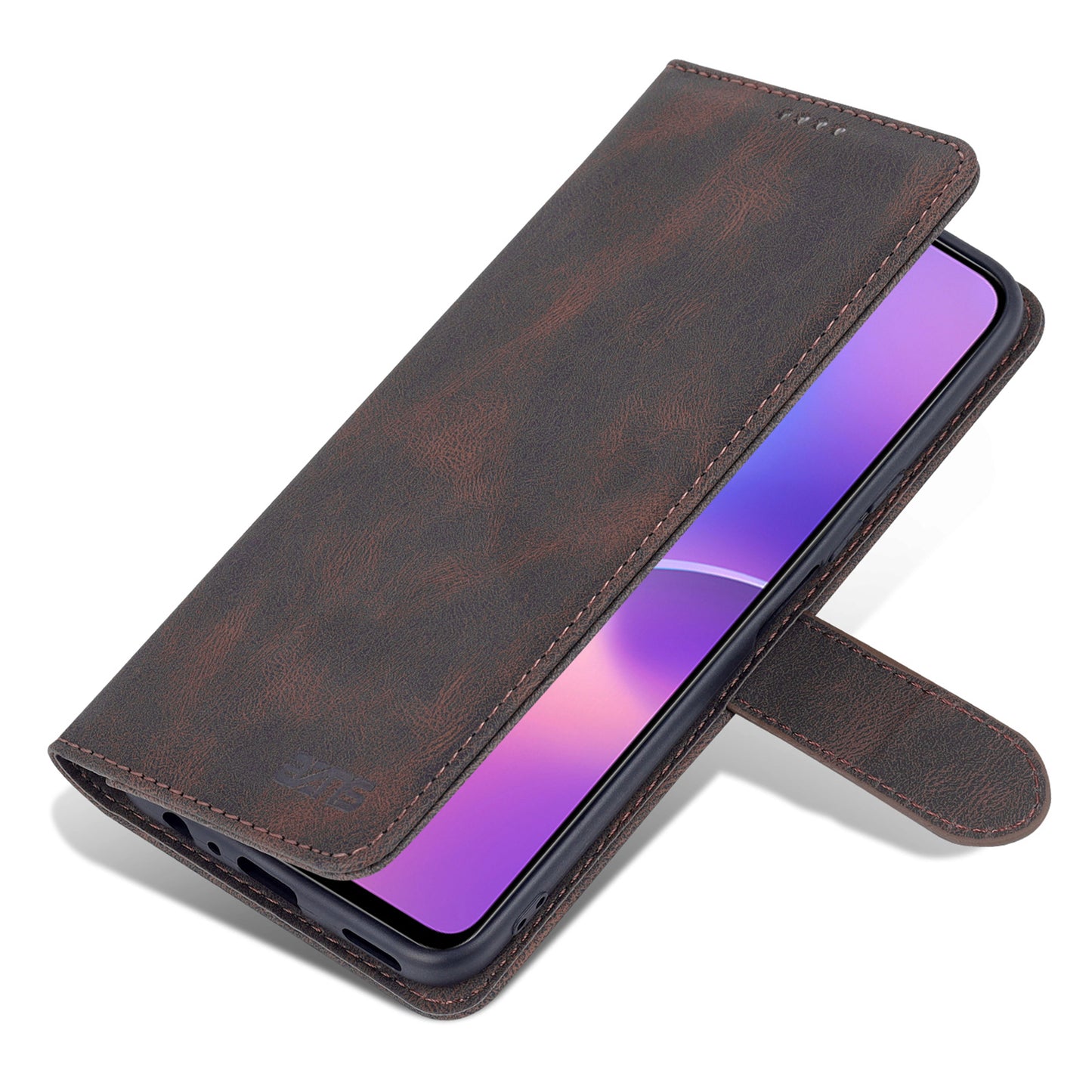 AZNS Magnetic Closure PU Leather Flip Wallet Case Stand Shockproof TPU Inner Shell Phone Cover for Honor X30i