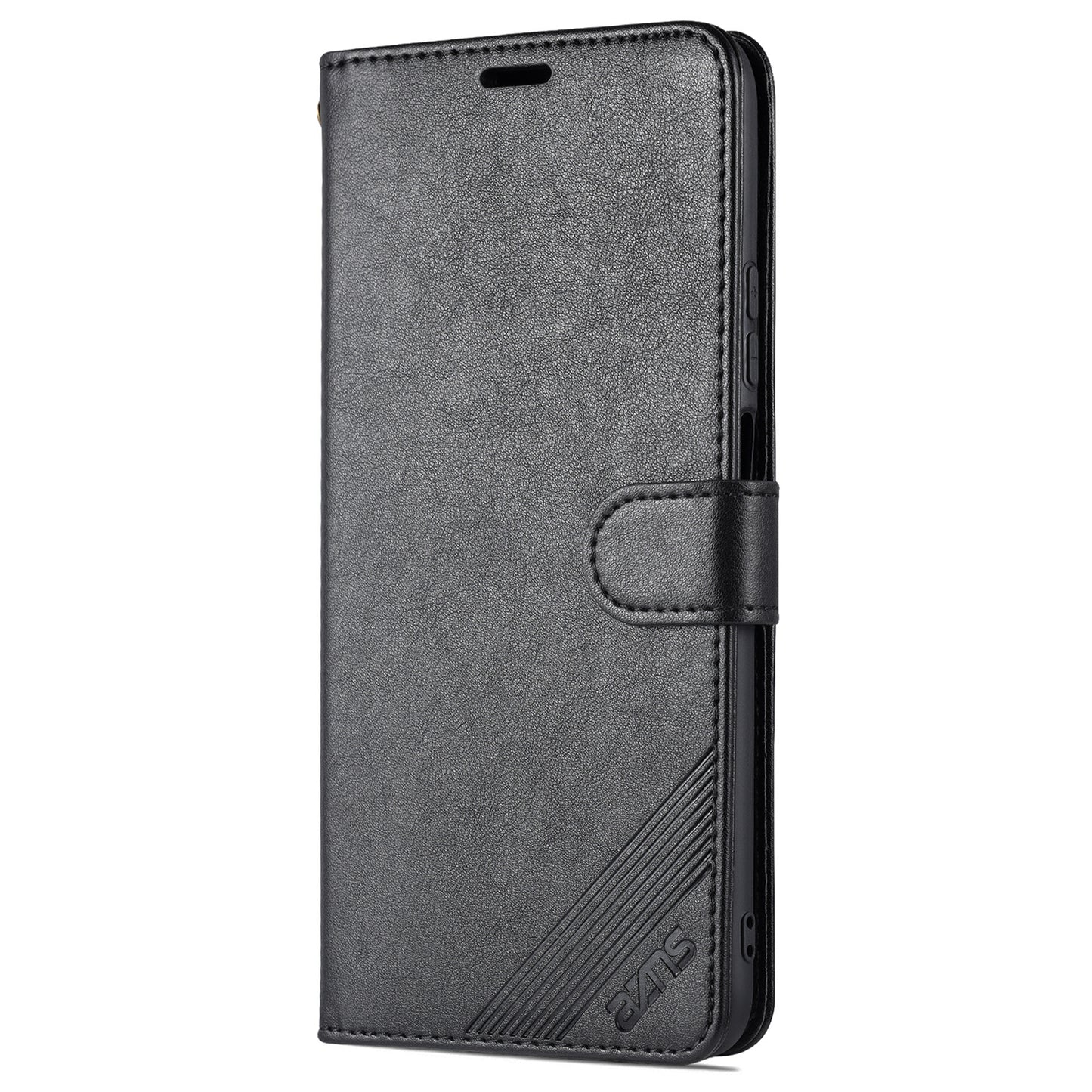 AZNS Textured PU Leather Stand Wallet Case Magnetic Clasp Shock-absorption Cover for Honor X10 Max/X30 Max