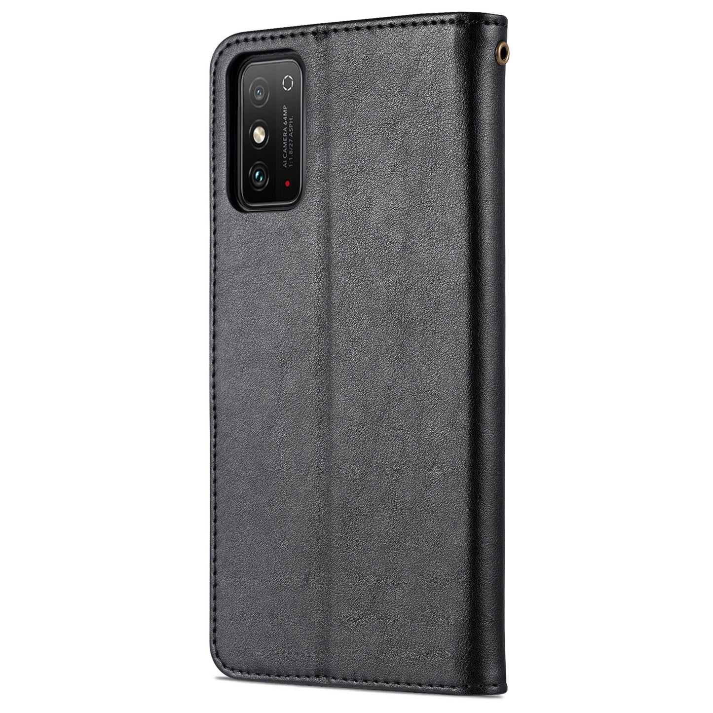 AZNS Textured PU Leather Stand Wallet Case Magnetic Clasp Shock-absorption Cover for Honor X10 Max/X30 Max