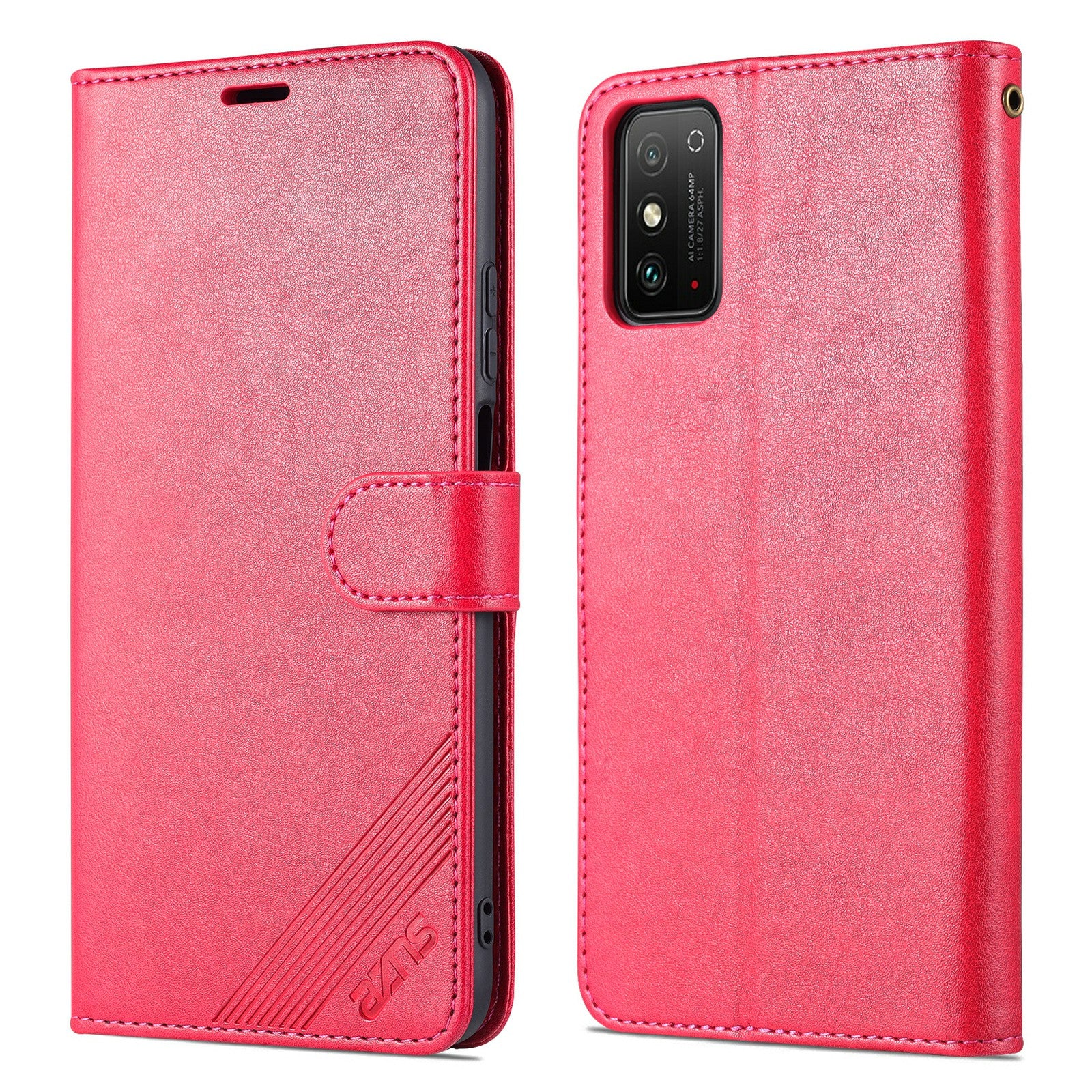 AZNS Textured PU Leather Stand Wallet Case Magnetic Clasp Shock-absorption Cover for Honor X10 Max/X30 Max