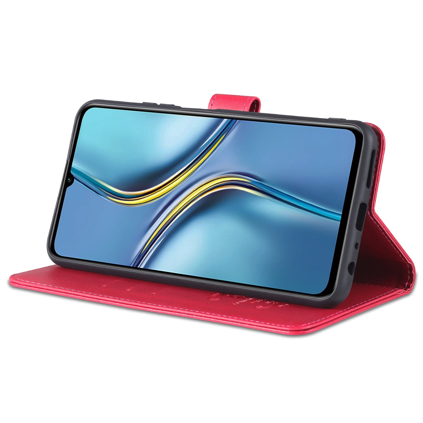 AZNS Textured PU Leather Stand Wallet Case Magnetic Clasp Shock-absorption Cover for Honor X10 Max/X30 Max