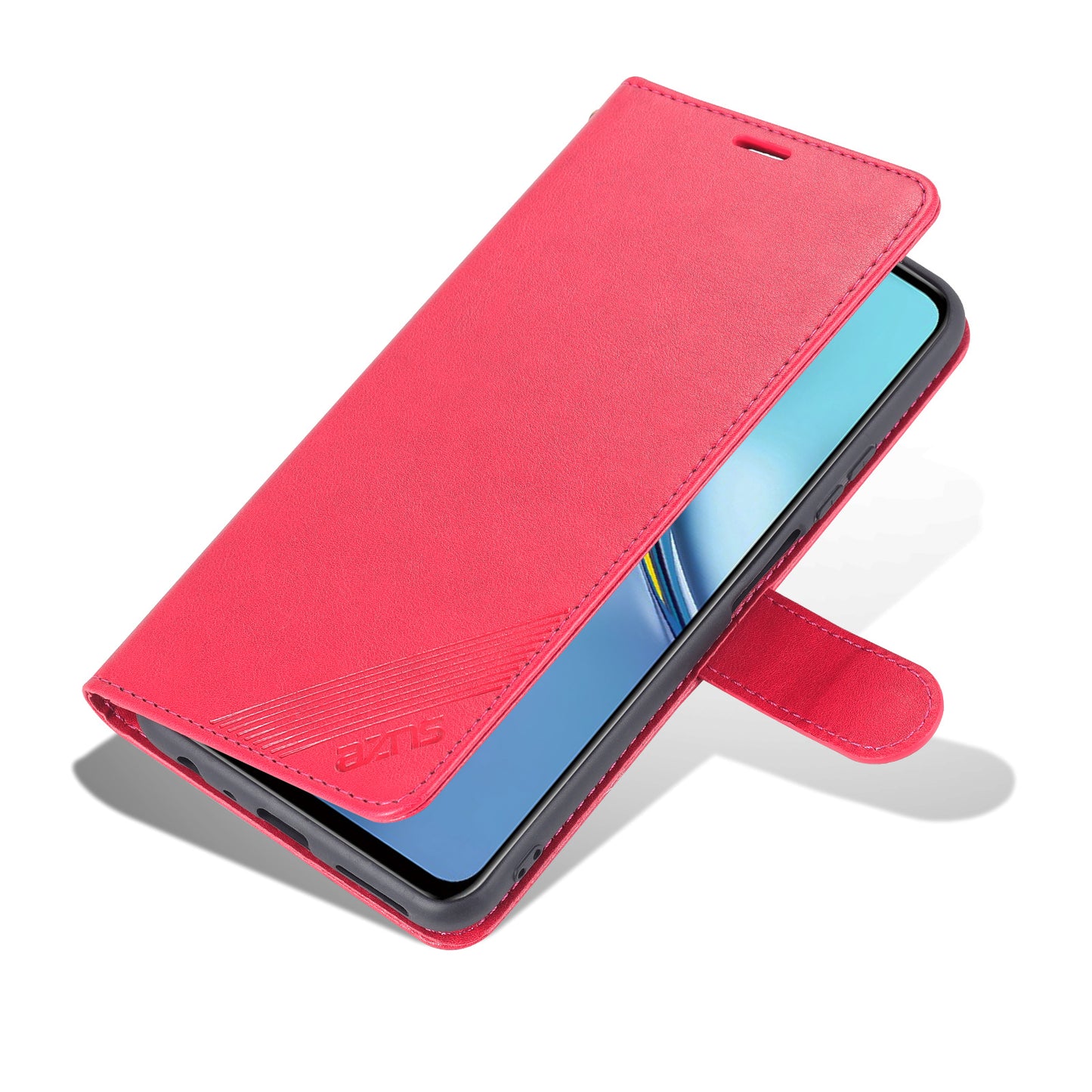 AZNS Textured PU Leather Stand Wallet Case Magnetic Clasp Shock-absorption Cover for Honor X10 Max/X30 Max
