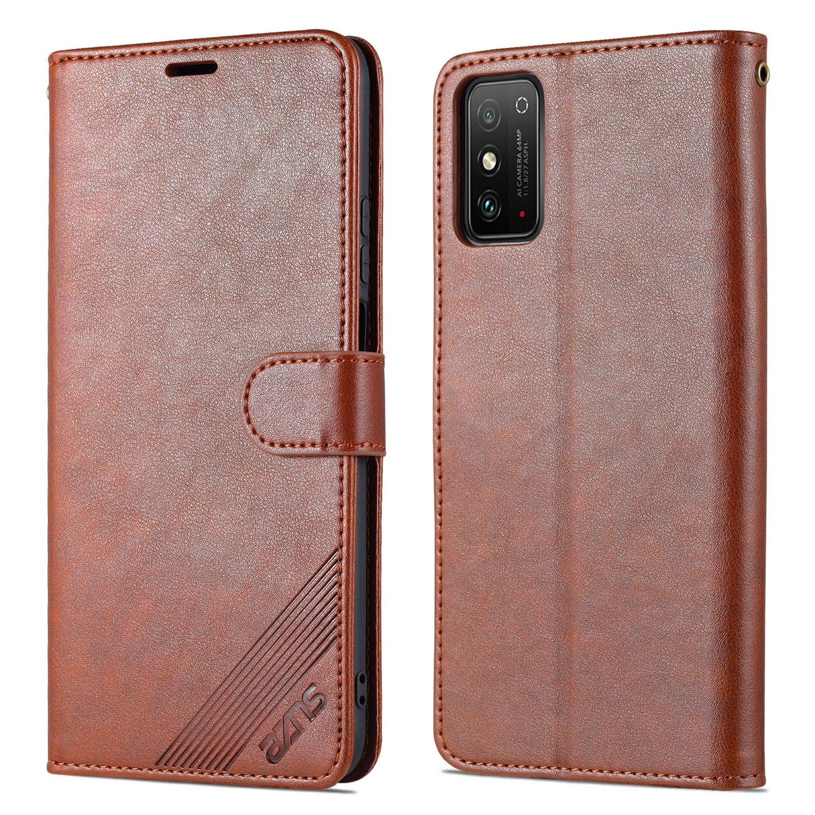 AZNS Textured PU Leather Stand Wallet Case Magnetic Clasp Shock-absorption Cover for Honor X10 Max/X30 Max