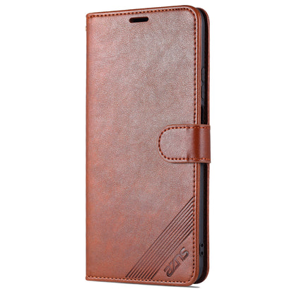 AZNS Textured PU Leather Stand Wallet Case Magnetic Clasp Shock-absorption Cover for Honor X10 Max/X30 Max