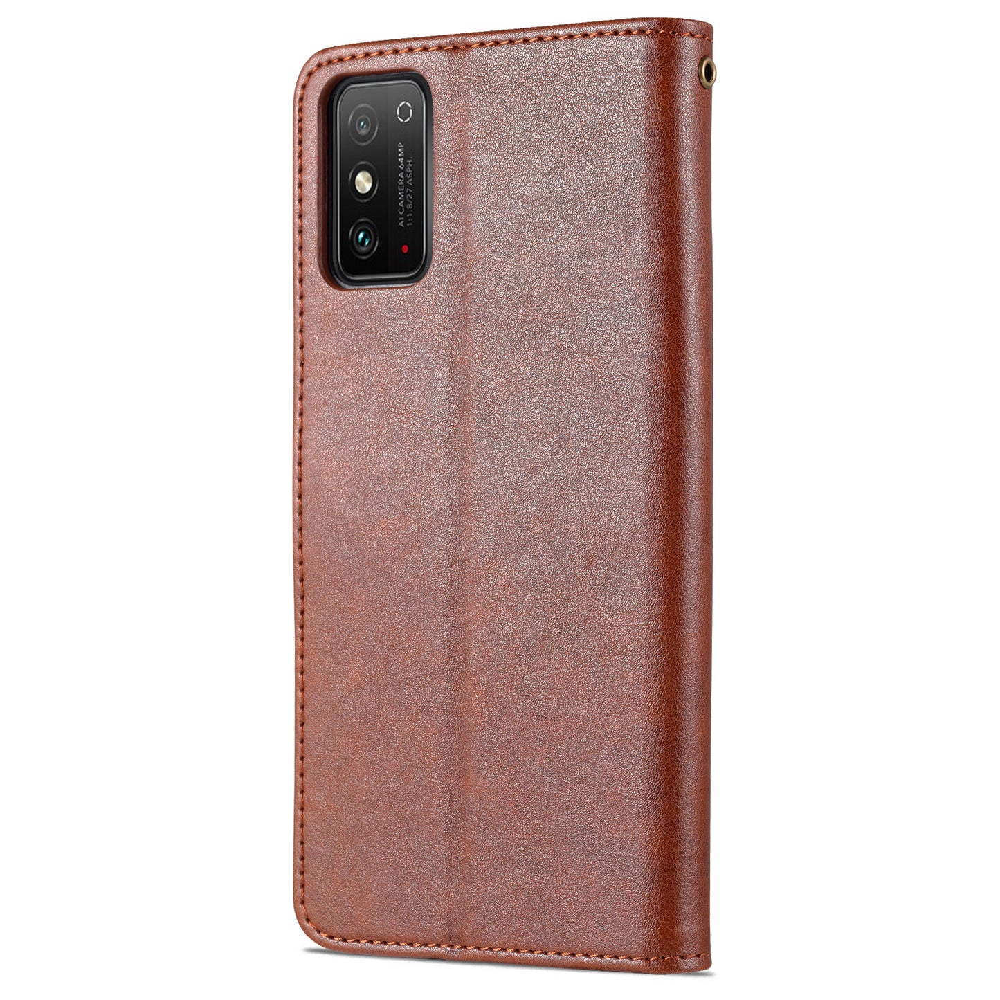 AZNS Textured PU Leather Stand Wallet Case Magnetic Clasp Shock-absorption Cover for Honor X10 Max/X30 Max