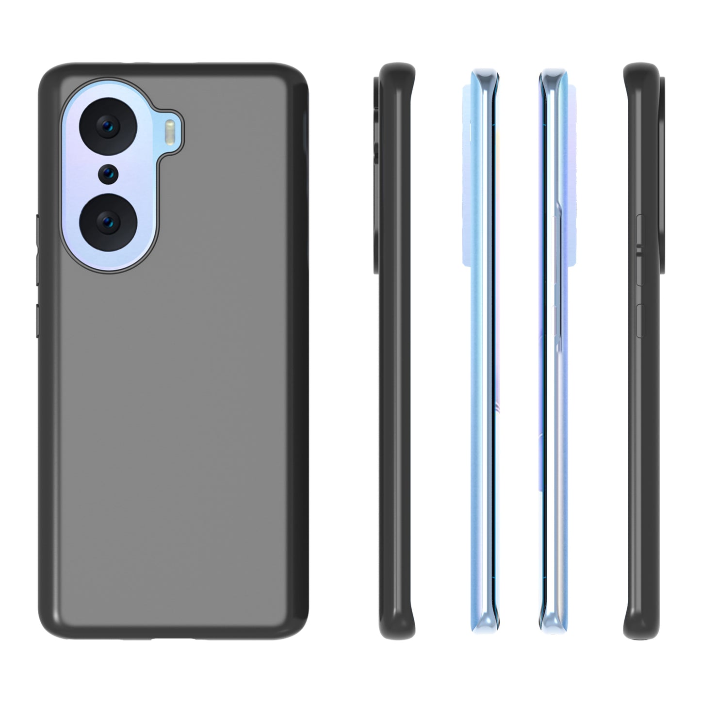 10Pcs/Pack Double-sided Matte Finish Slim Light Phone Case TPU Protective Cover for Honor 60 Pro